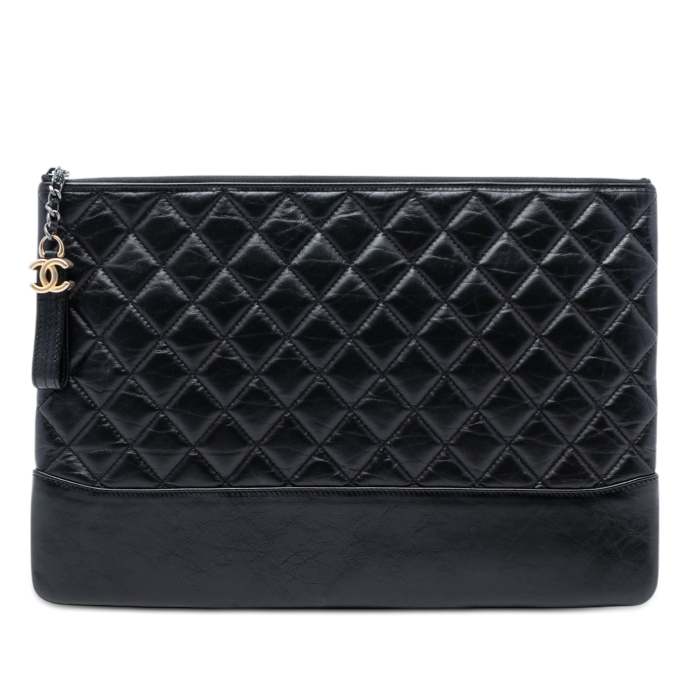 Large Aged Calfskin Gabrielle O Case Clutch - Image 1