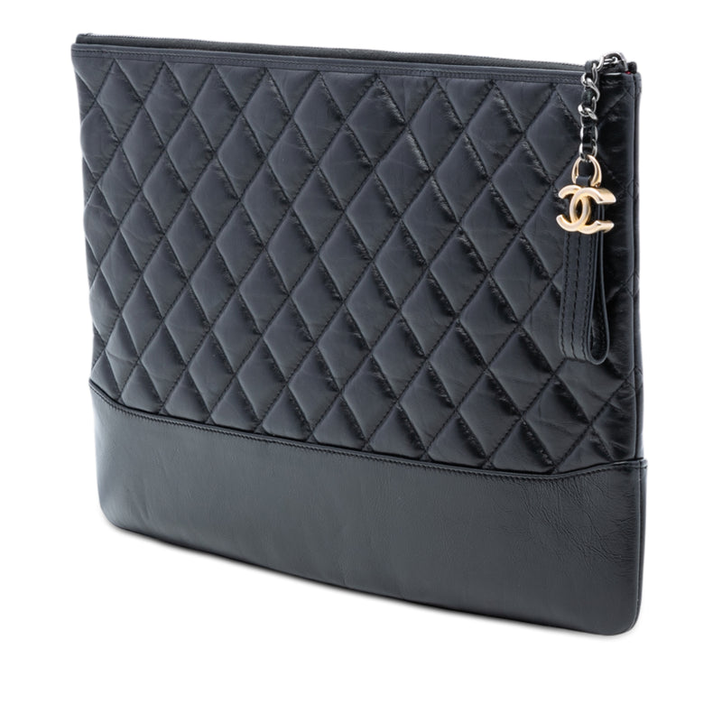 Large Aged Calfskin Gabrielle O Case Clutch - Image 2