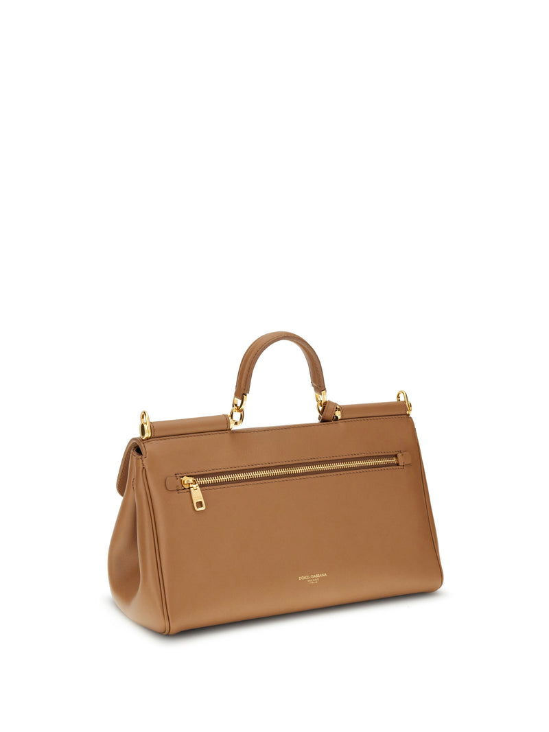 Dolce & Gabbana Shoulder Bag — Beige Calf Suede; Pvc