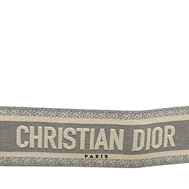 Leather and Canvas Embroidered Logo Belt - Image 3