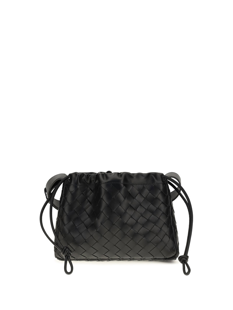 Bottega Veneta Shoulder Bag — Black Calf Leather