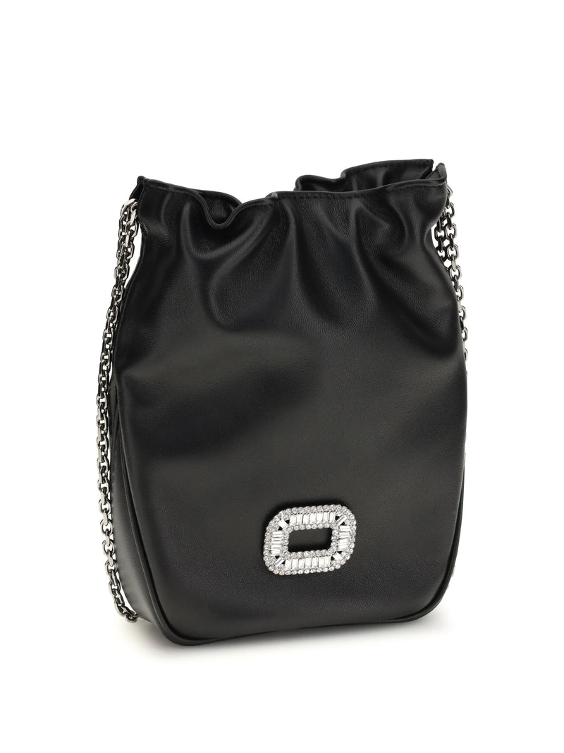 Roger Vivier Bucket Bag — Black Lambskin