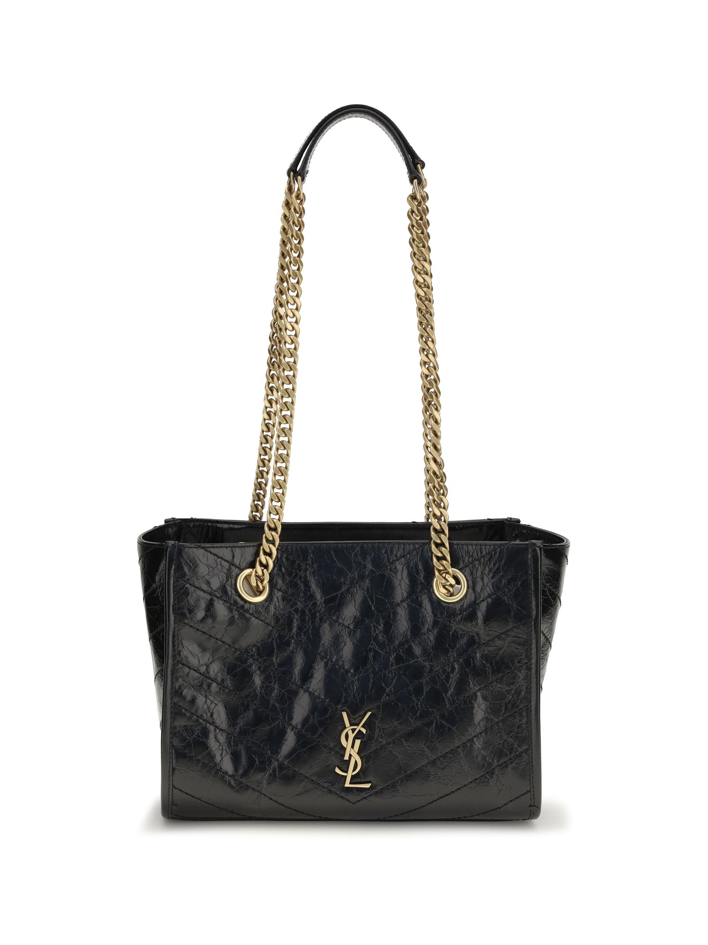 Saint Laurent Niki Tote Bag — Black Calf Leather Bos Taurus