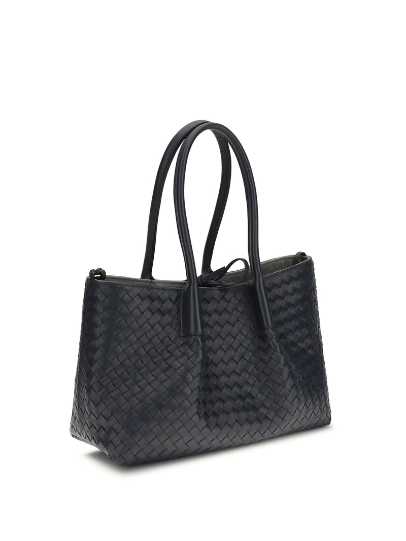 Bottega Veneta Pinacoteca Tote Bag — Black Calf Leather