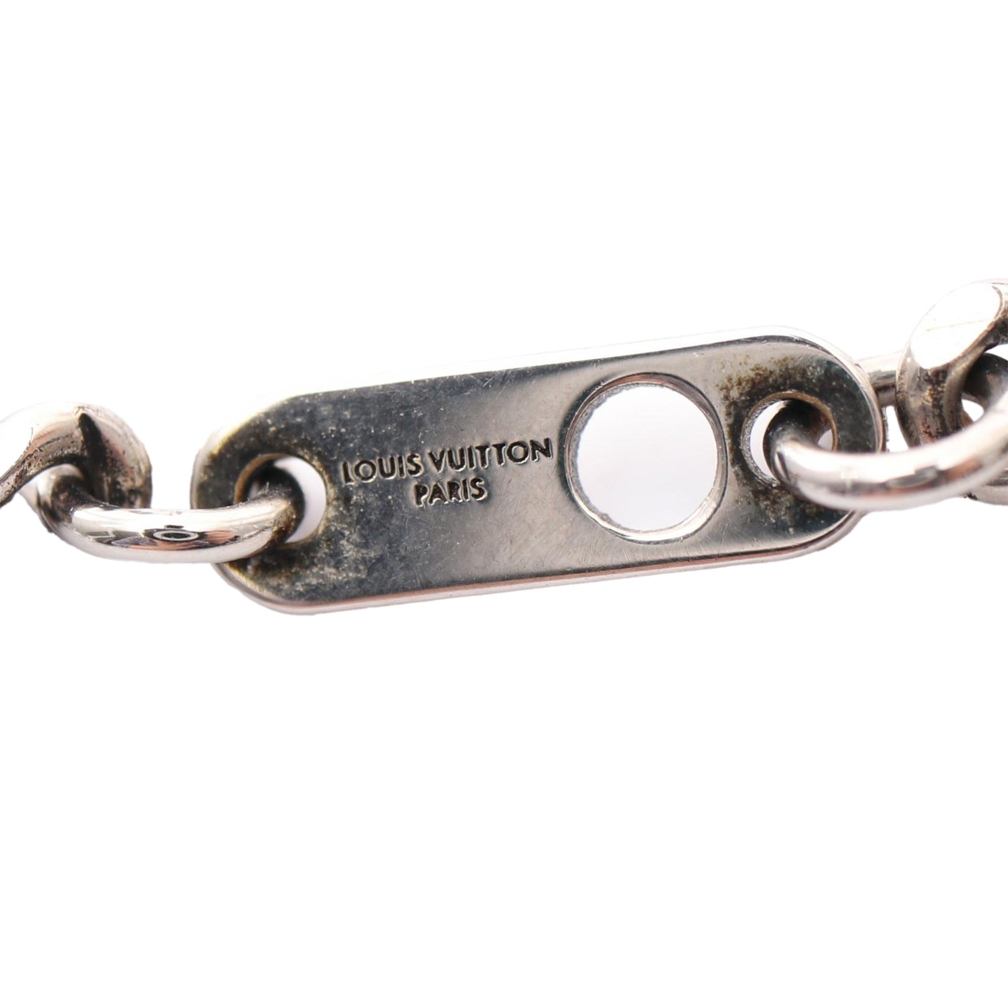 Palladium Plated LV Yours Chain Necklace - Image 3