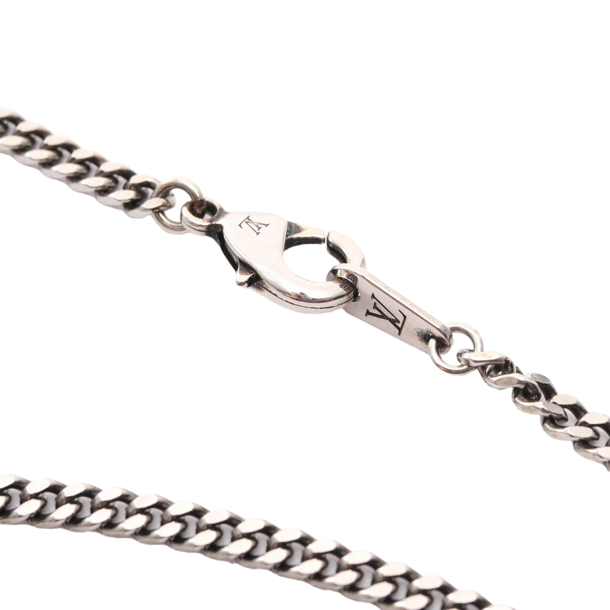 Palladium Plated LV Yours Chain Necklace - Image 5