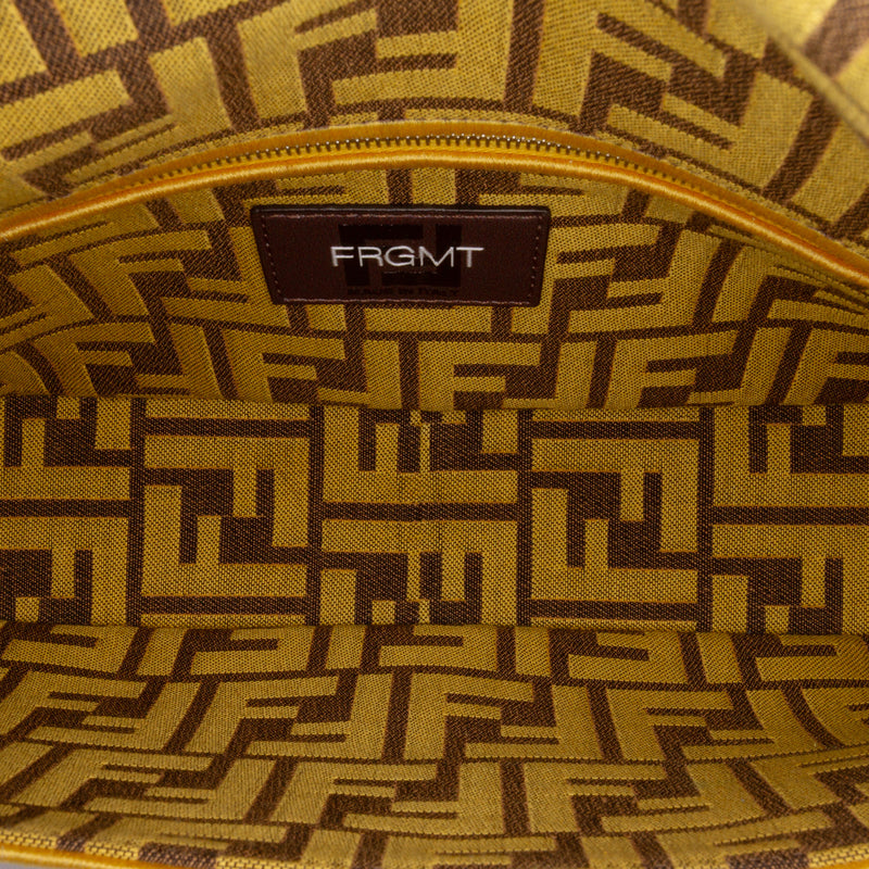 FRGMT x Zucca Embroidered Canvas Baguette Satchel - Image 4