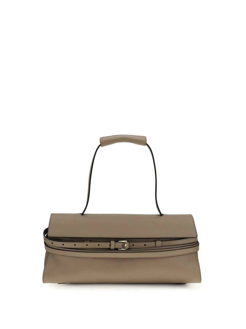 Moschino Tie Me Shoulder Bag — Beige Calf Leather