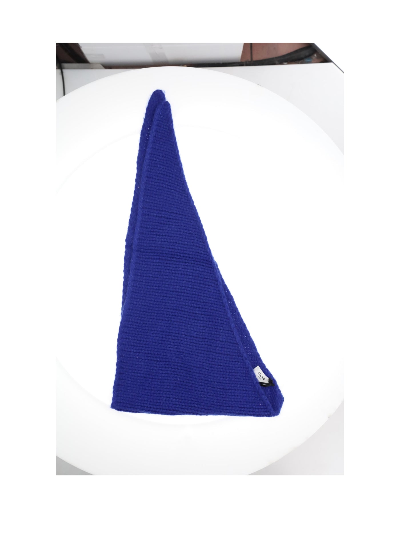 Celine Cashmere Bandana Scarf — Blue (capra Hircus) Scarfs