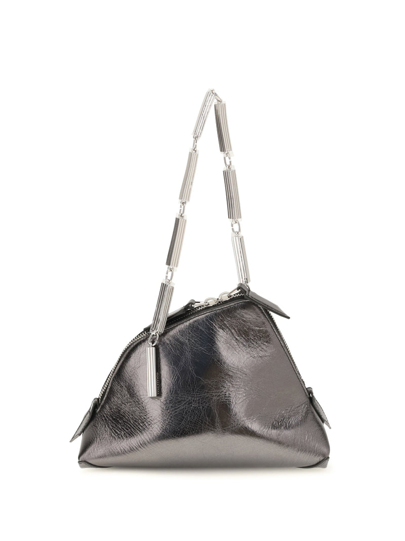 The Attico La Scala Shoulder Bag — Gray Calf Leather