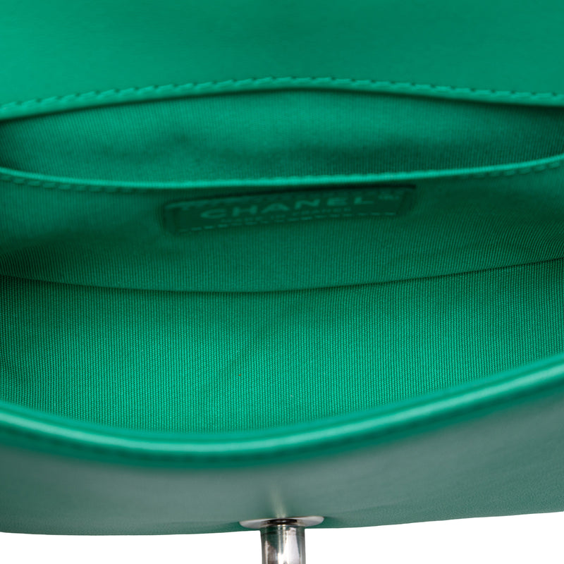 Small Bicolor Quilted Lambskin and Rubber Boy Flap - Image 4