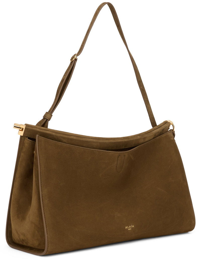 Alaïa Le Click Shoulder Bag — Brown Calfskin