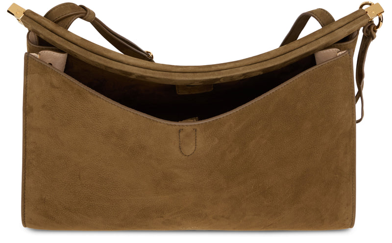 Alaïa Le Click Shoulder Bag — Brown Calfskin
