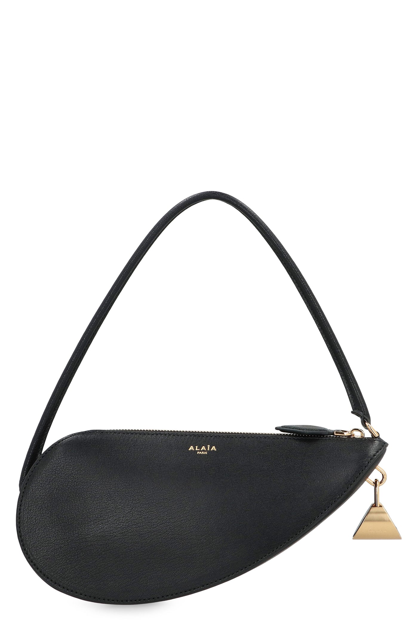 Alaïa Le Demi-Coeur Shoulder Bag — Black Goatskin