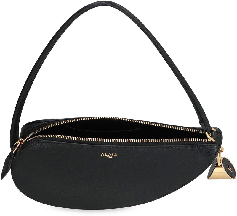 Alaïa Le Demi-Coeur Shoulder Bag — Black Goatskin
