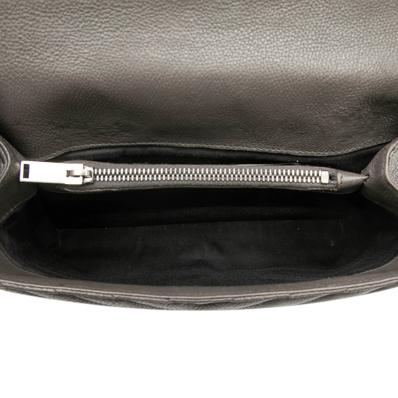 Medium Chevron Sheepskin Monogram College Satchel - Image 4