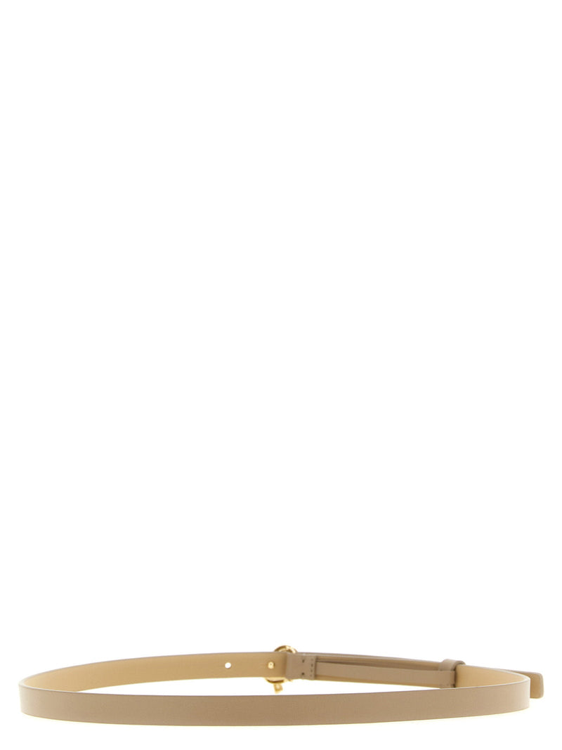 Fabiana Filippi Gold Knot Buckle Belt — Beige