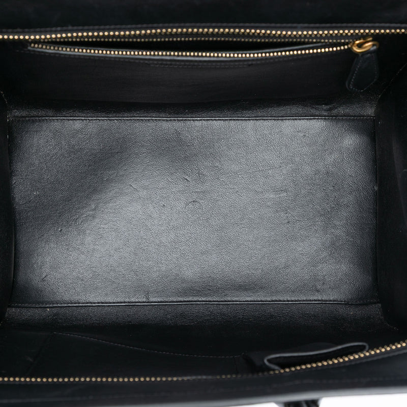 Mini Tricolor Canvas and Leather Luggage Tote - Image 4