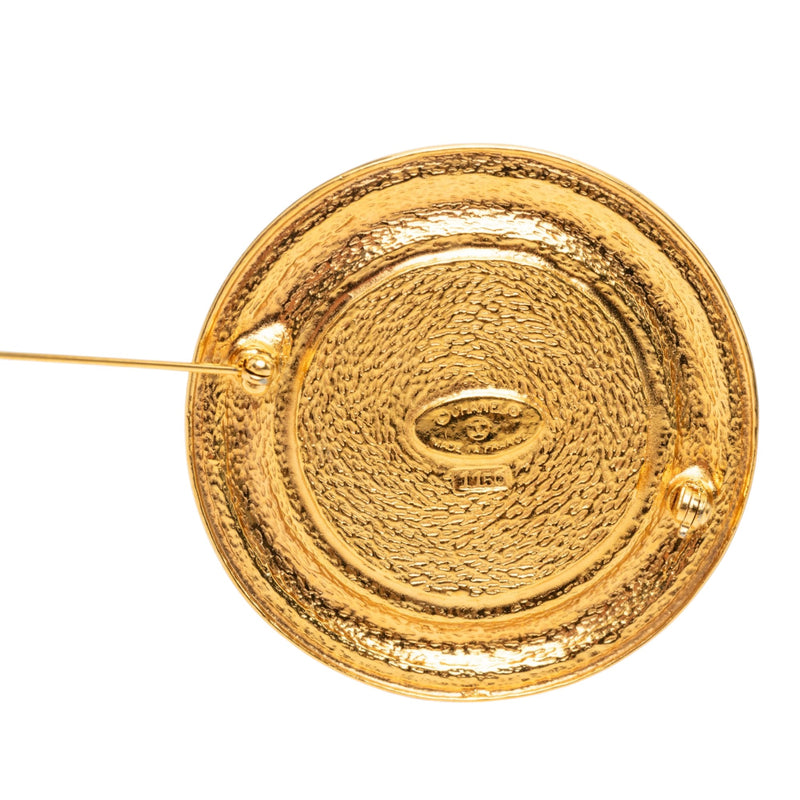Gold Plated 31 Rue Cambon Medallion Pin Brooch - Image 3