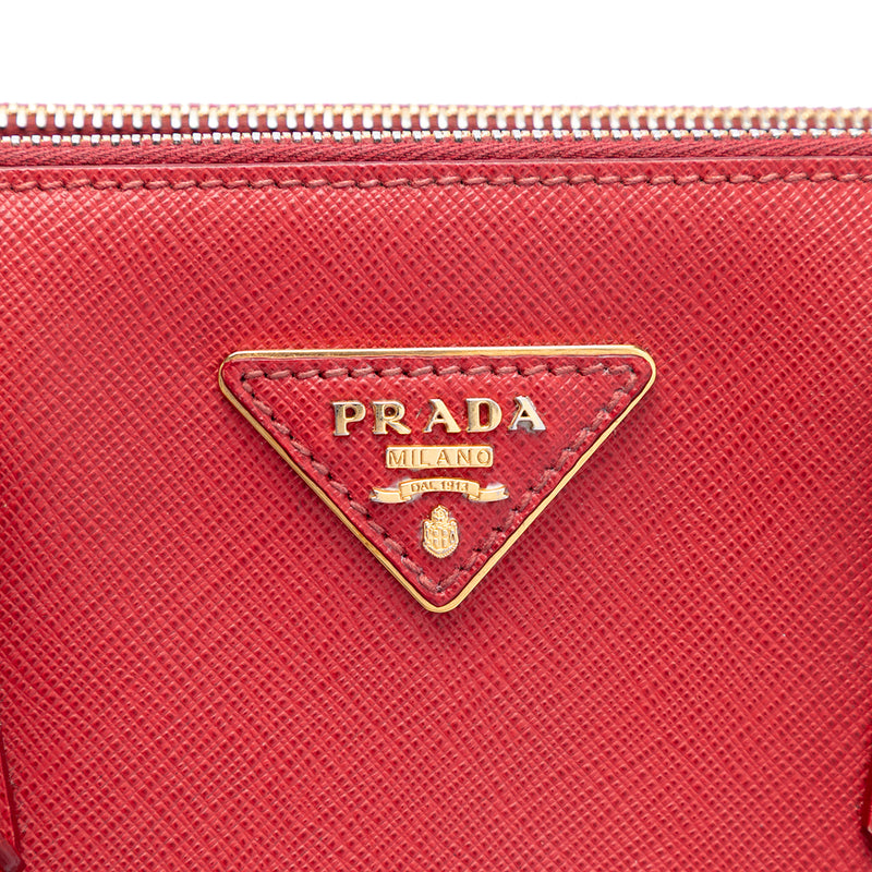 Medium Saffiano Galleria Double Zip Satchel - Image 5