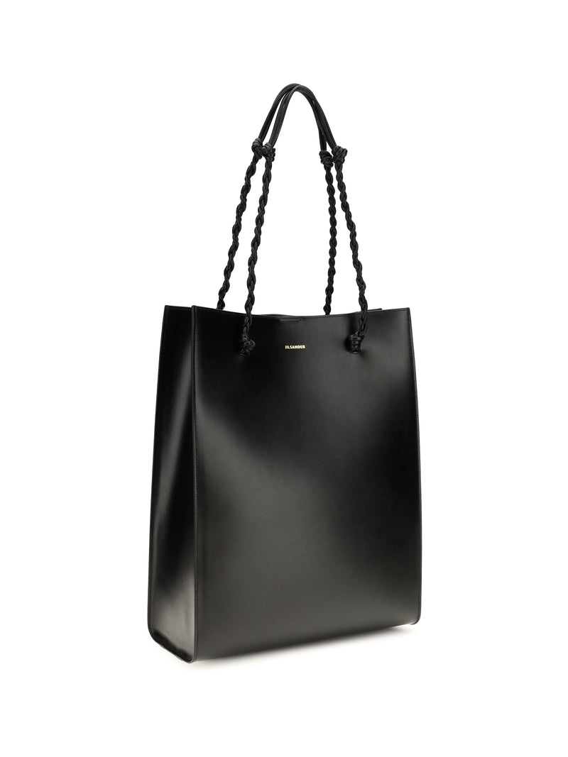 Jil Sander Calf Leather Shoulder Bag — Black