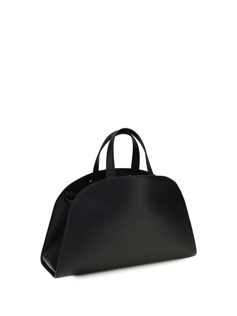 Tory Burch Romy Bauletto Shoulder Bag — Black Leather