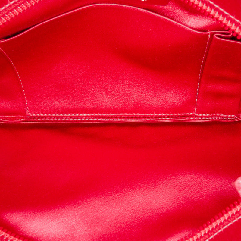 Satin Diamante Camellia Clutch with Chain - Image 4