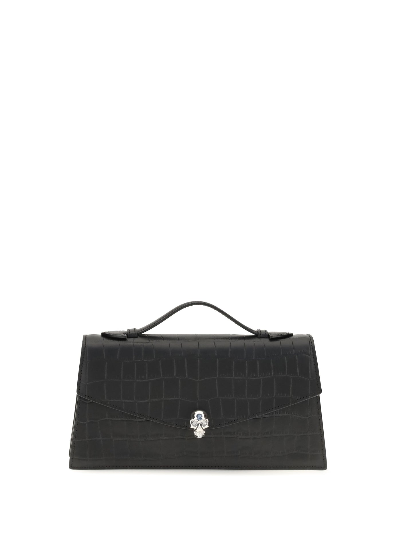 Alexander Mcqueen Top Handle Bag — Black Calf Leather Bos Taurus