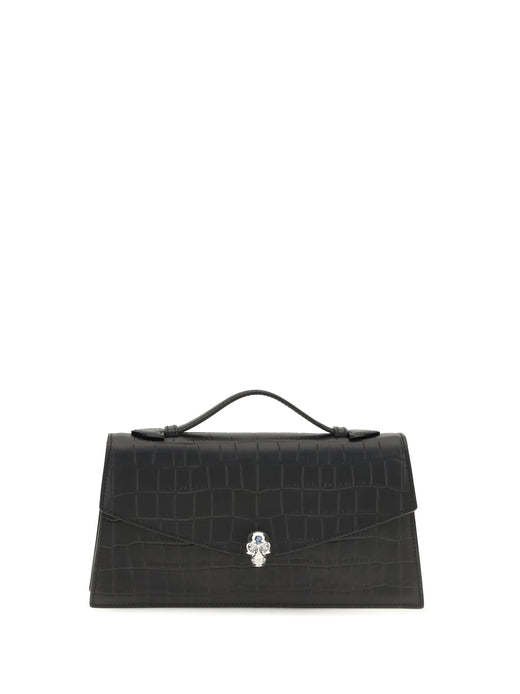 Alexander Mcqueen Top Handle Bag — Black Calf Leather Bos Taurus