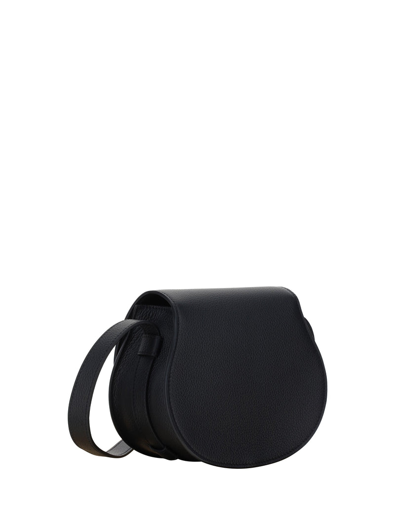 Chloé Marcie Shoulder Bag — Black Calf Leather Bos Taurus