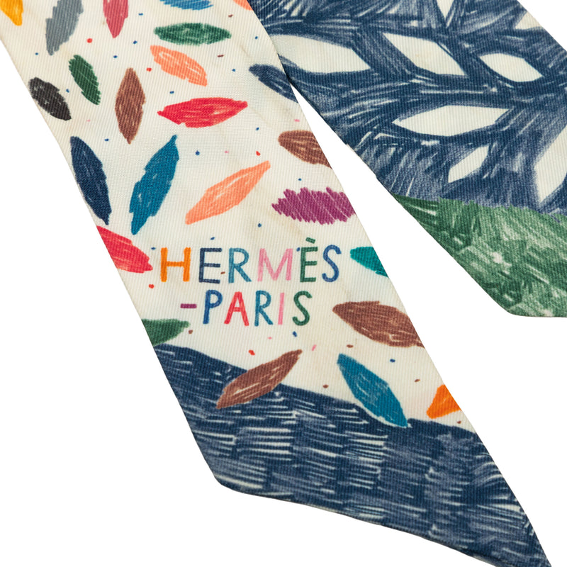 Chacun Fait Son Nid Silk Twilly Scarf - Image 2