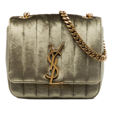 Small Velvet Monogram Vicky Chain Bag - Image 1
