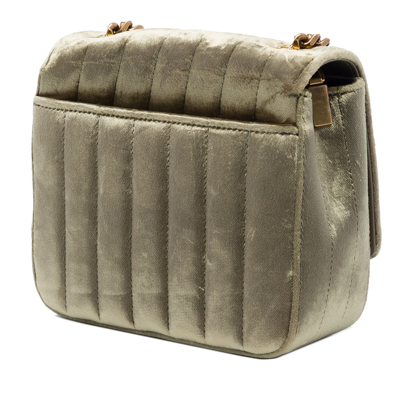 Small Velvet Monogram Vicky Chain Bag - Image 2