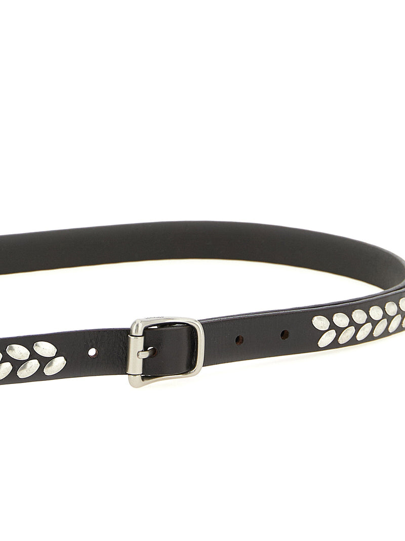 Lemaire Almond Stud Belt — Black