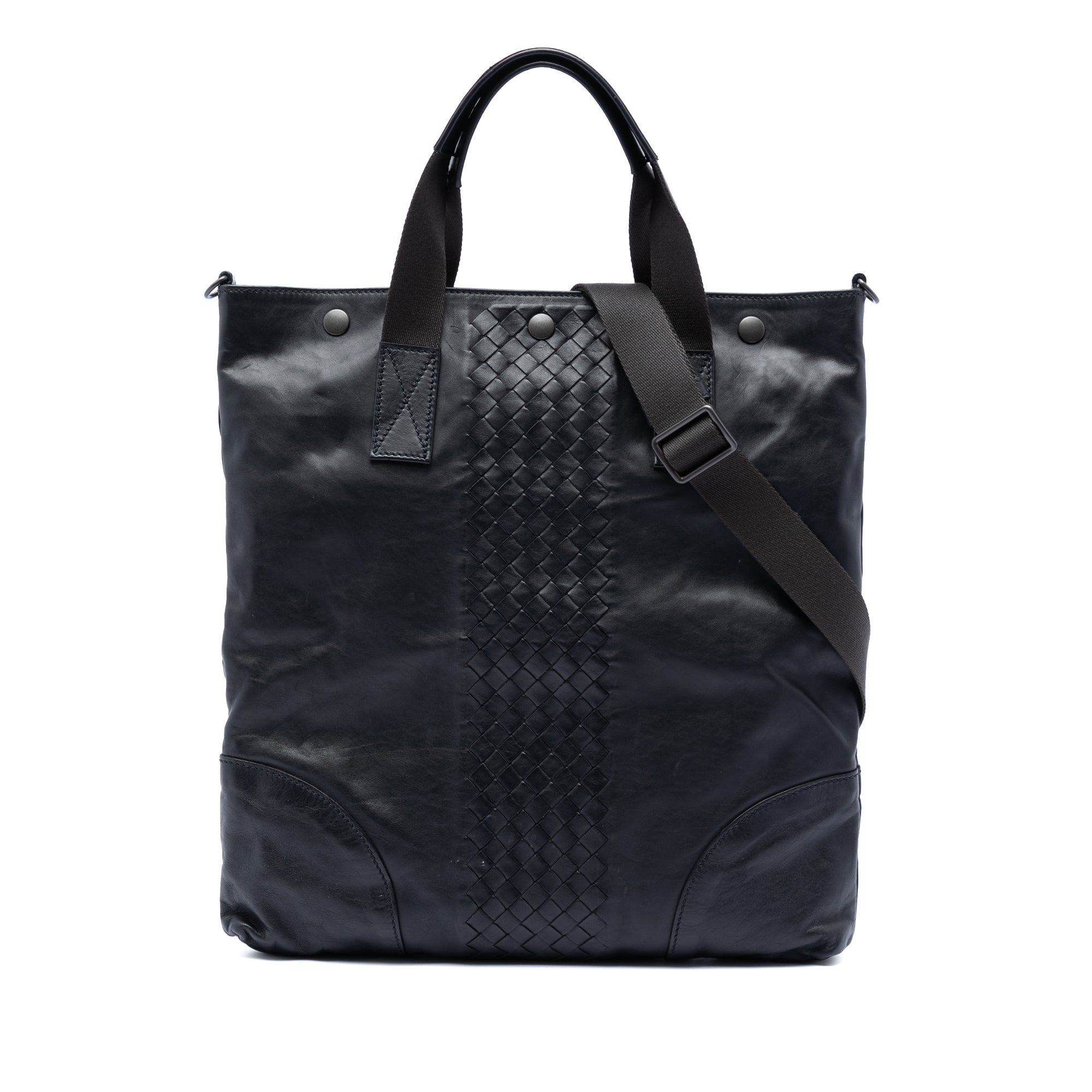 Intrecciato Trimmed Nappa Convertible Tote - Image 1