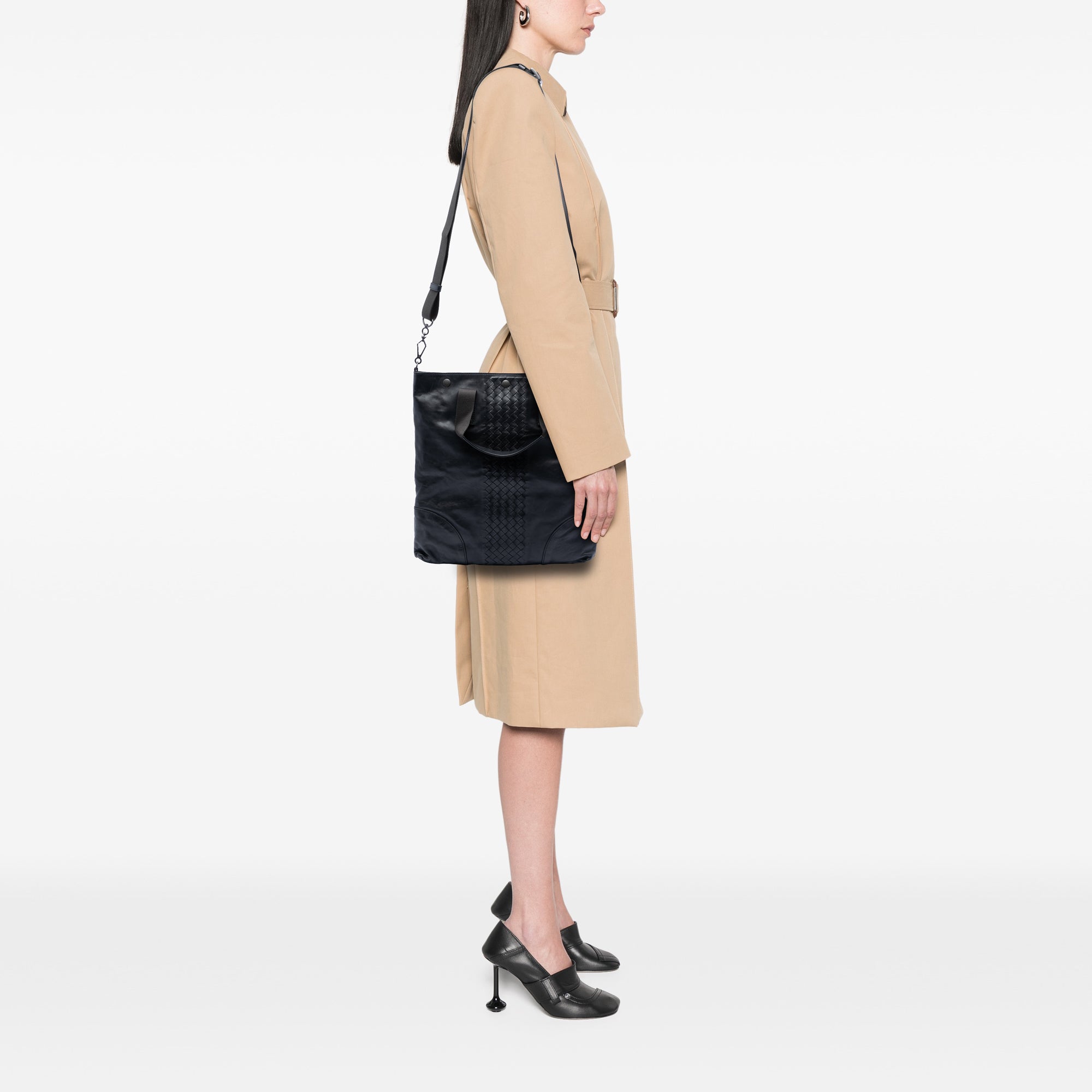 Intrecciato Trimmed Nappa Convertible Tote - Image 5