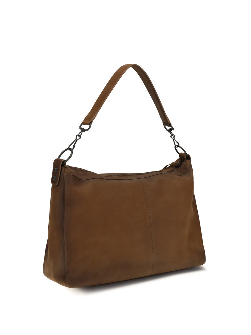 Balenciaga Shoulder Bag — Brown Lamb Ovis Aries