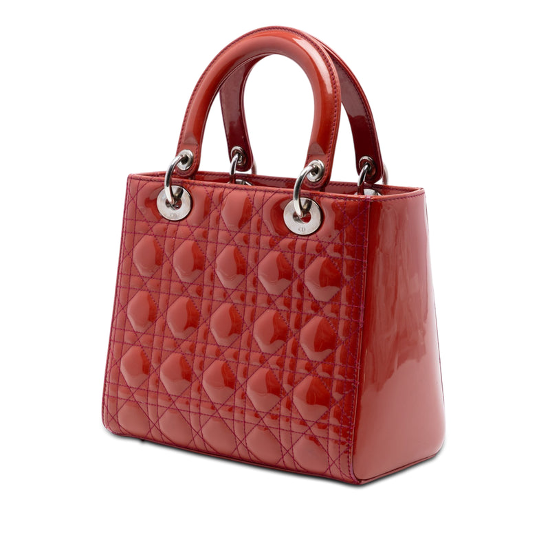 Medium Patent Cannage Lady Dior - Image 2