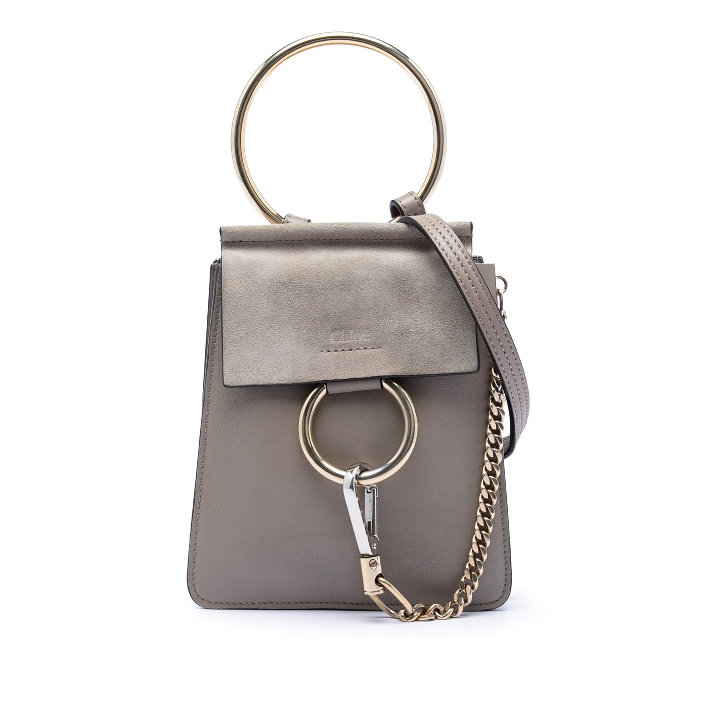 Mini Calfskin and Suede Faye Bracelet Bag - Image 1