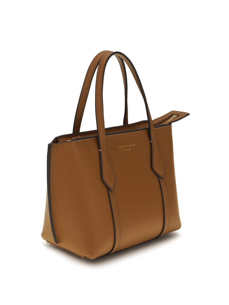 Tory Burch Perry Shoulder Bag — Brown Calf Leather Bos Taurus