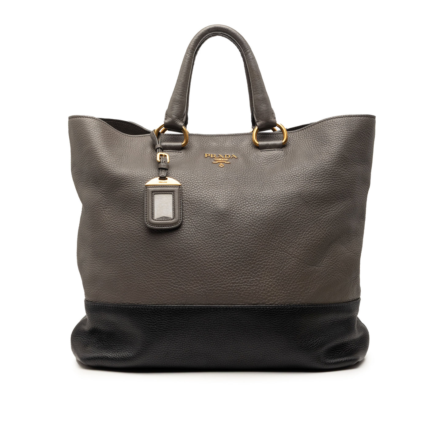 Bicolor Vitello Daino Open Convertible Tote - Image 1