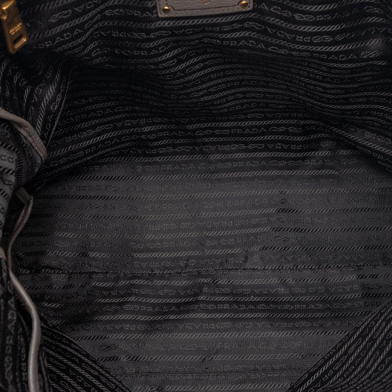 Bicolor Vitello Daino Open Convertible Tote - Image 4