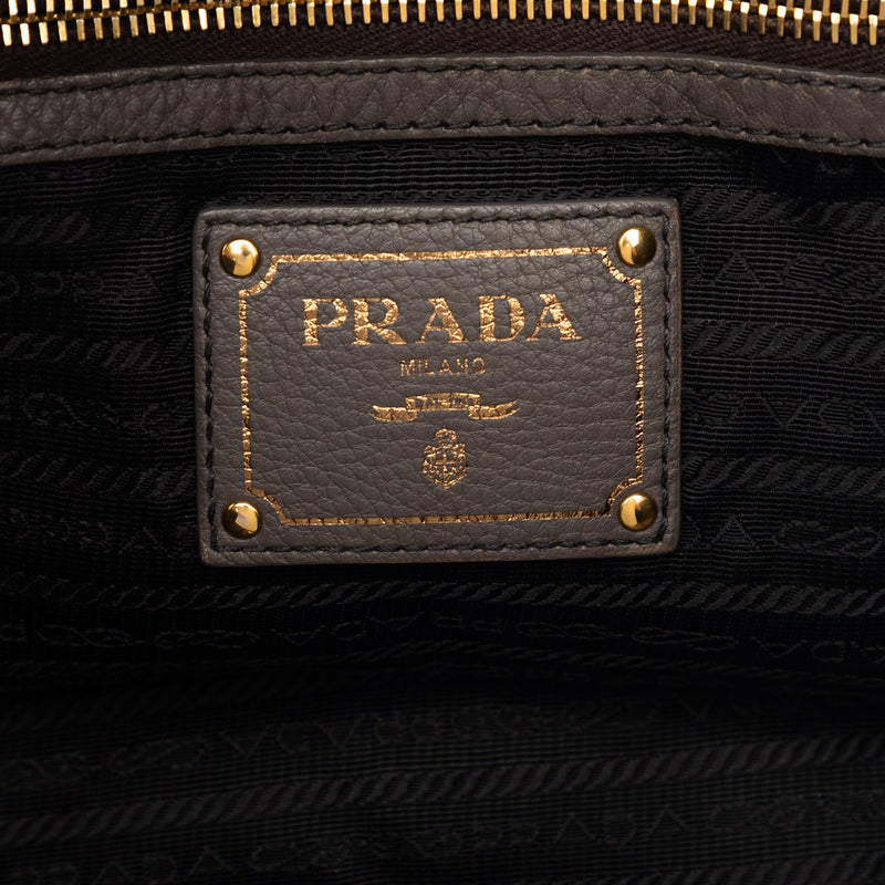 Bicolor Vitello Daino Open Convertible Tote - Image 5