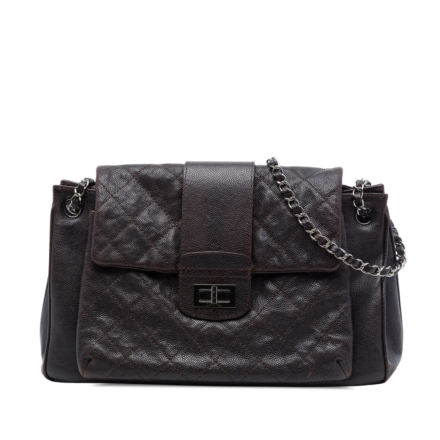 Quilted Caviar Reissue 2.55 Pocket Mademoiselle Accordion Flap - Image 1
