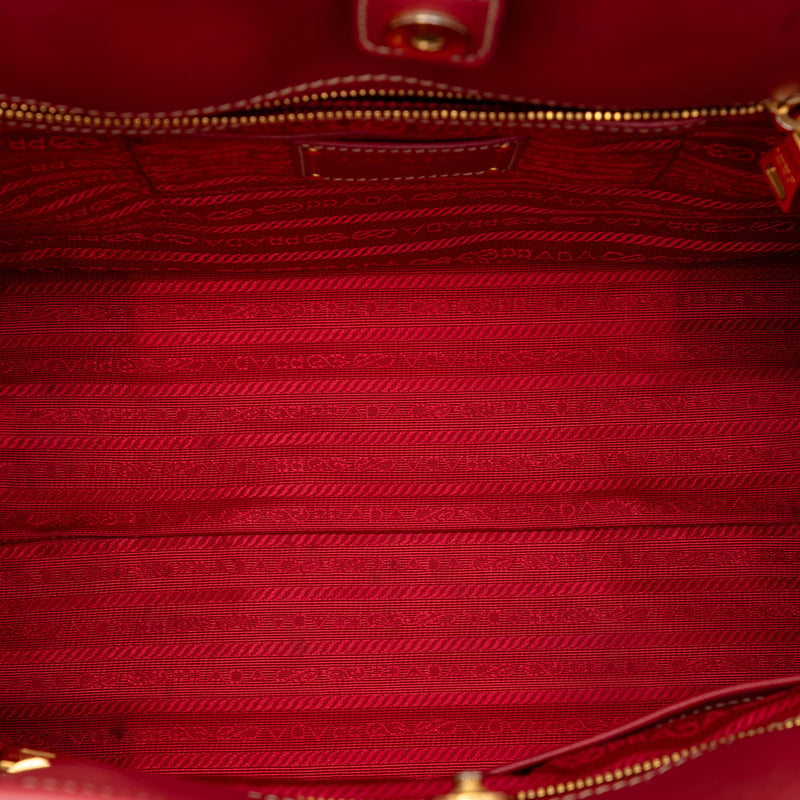 Saffiano Trimmed Canvas Canapa Satchel - Image 4