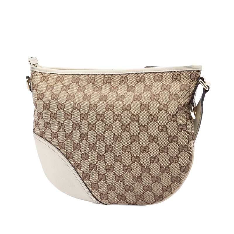 Medium GG Canvas New Britt Half Moon Crossbody - Image 2