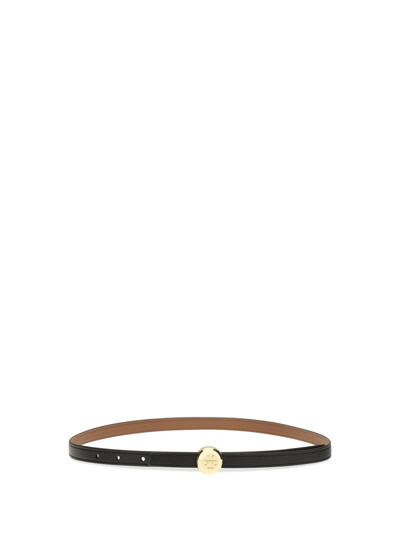 Tory Burch Romy Belt — Black Calf Leather Bos Taurus