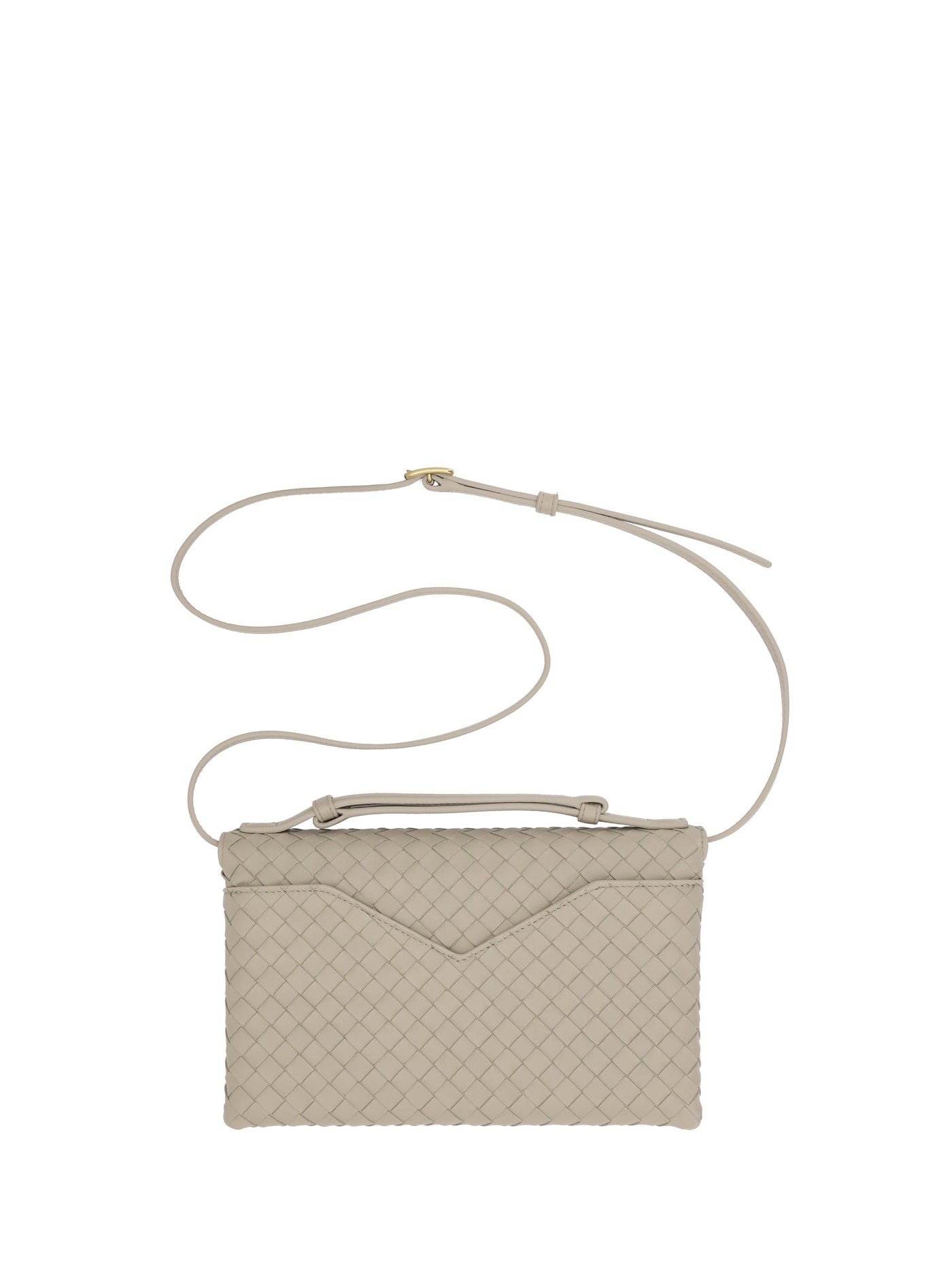 Bottega Veneta Shoulder Bag — Beige Lambskin Leather