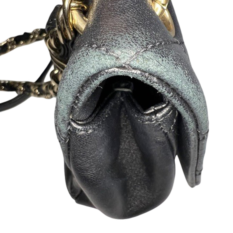 Large Lambskin Twist Chain Enamel CC Flap - Image 12