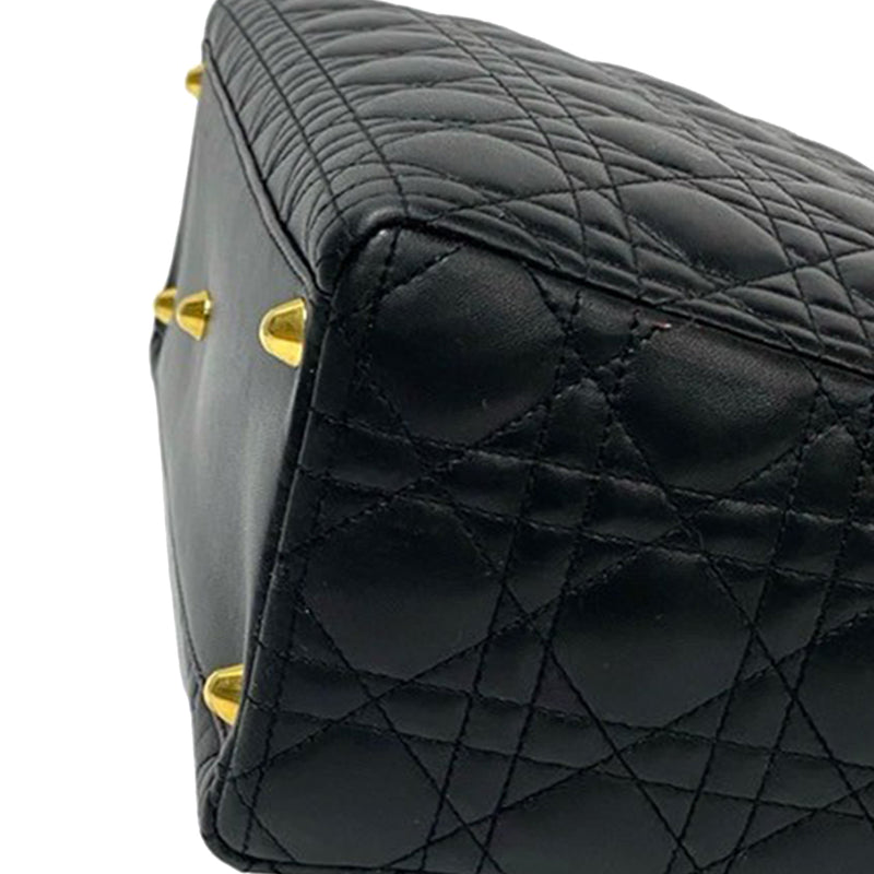 Large Lambskin Cannage Lady Dior - Image 11